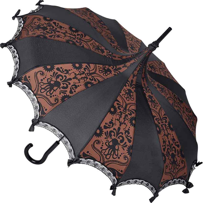 Black and Brown Deep Sea Gothic Umbrella