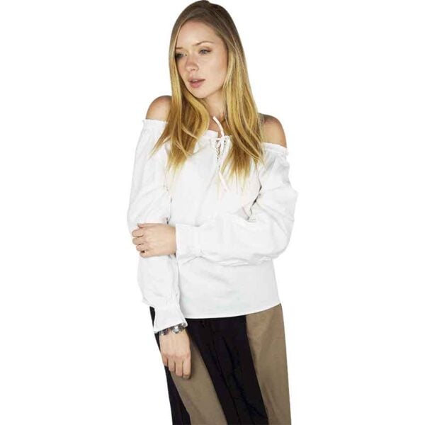 Bettina Medieval Shirt - White