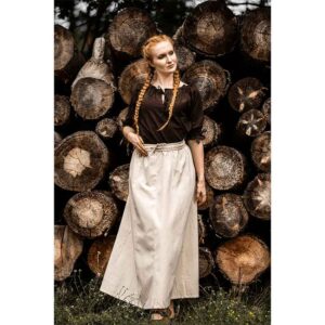 Vera Medieval Short Sleeve Blouse - Dark Brown