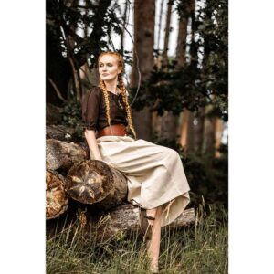 Vera Medieval Short Sleeve Blouse - Dark Brown