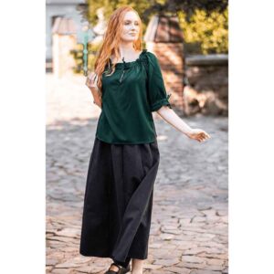 Vera Medieval Short Sleeve Blouse - Green