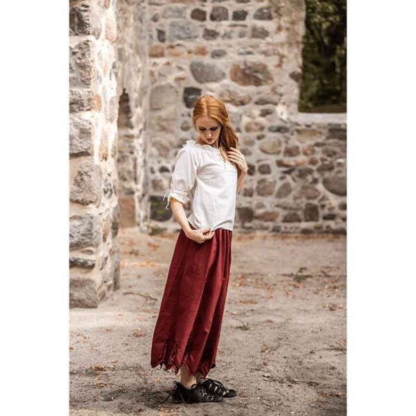 Vera Medieval Short Sleeve Blouse - Beige