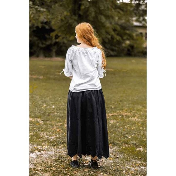 Vera Medieval Short Sleeve Blouse - White