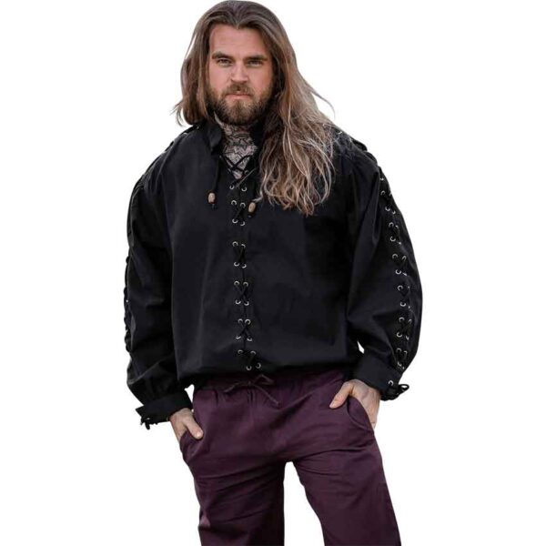 Gustavo Medieval Shirt - Black
