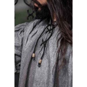 Leopold Woven Cotton Medieval Shirt - Grey