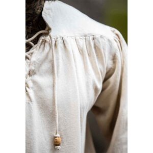 Leopold Woven Cotton Medieval Shirt - Natural