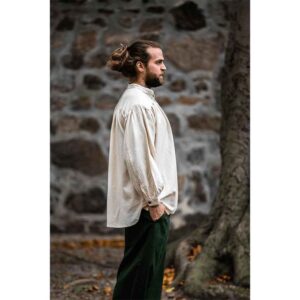 Leopold Woven Cotton Medieval Shirt - Natural