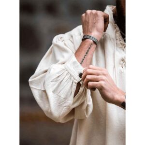 Leopold Woven Cotton Medieval Shirt - Natural