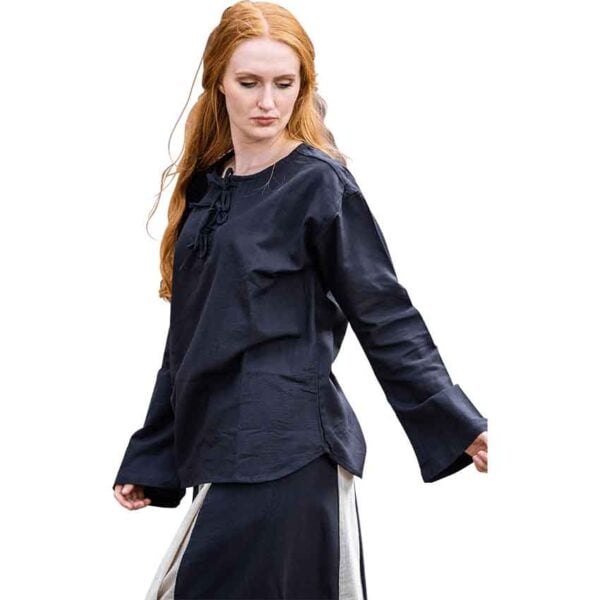 Tilda Medieval Blouse - Black