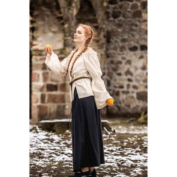 Coletta Medieval Cotton and Linen Blouse - Natural