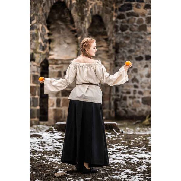 Coletta Medieval Cotton and Linen Blouse - Natural