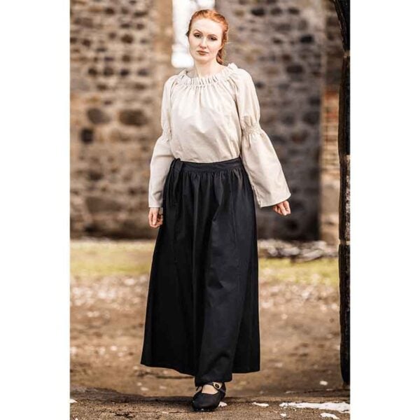 Coletta Medieval Cotton and Linen Blouse - Natural