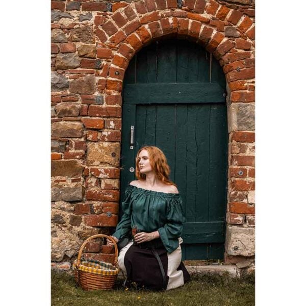 Emma Medieval Blouse - Green