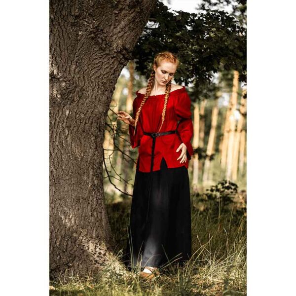 Emma Medieval Blouse - Red