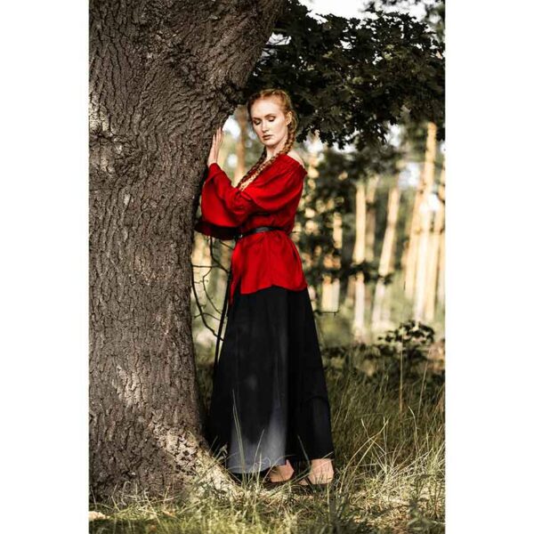 Emma Medieval Blouse - Red