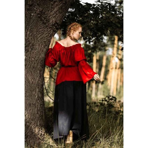 Emma Medieval Blouse - Red