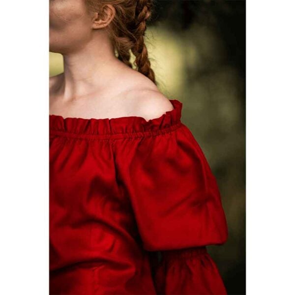 Emma Medieval Blouse - Red