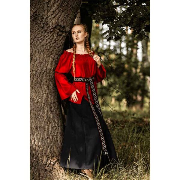 Emma Medieval Blouse - Red