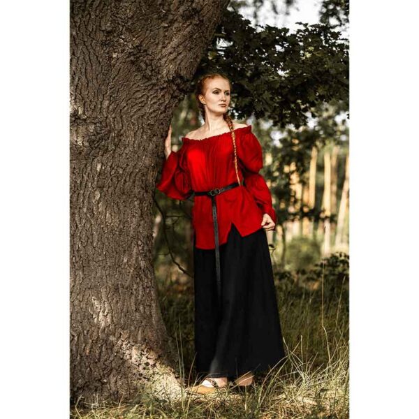 Emma Medieval Blouse - Red