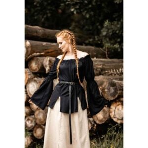 Emma Medieval Blouse - Black