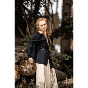 Emma Medieval Blouse - Black