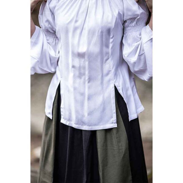 Emma Medieval Blouse - White