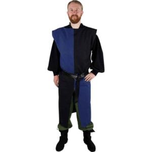 Frederick Quartered Tabard - Black and Blue