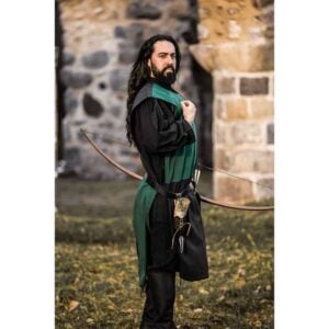 Frederick Quartered Tabard - Black and Green