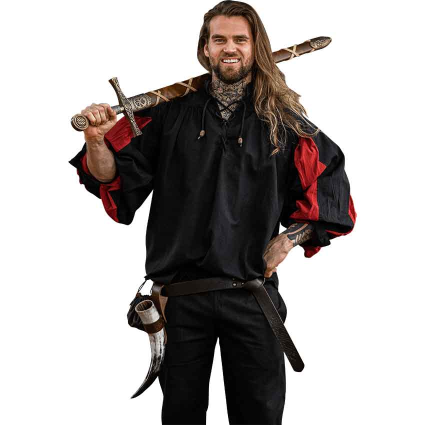 Albert Landsknecht Shirt - Black with Red