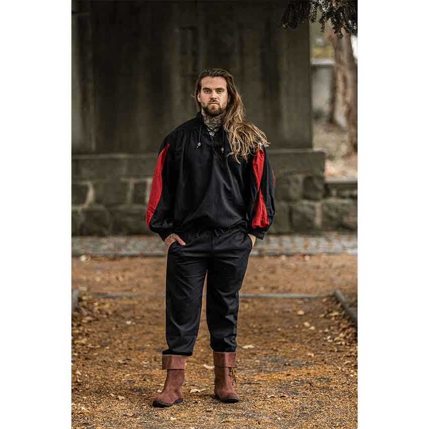 Albert Landsknecht Shirt - Black with Red
