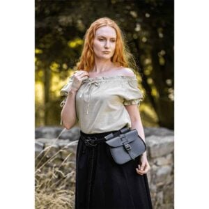 Otilia Medieval Short Sleeve Blouse - Hemp