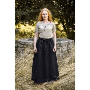 Otilia Medieval Short Sleeve Blouse - Hemp