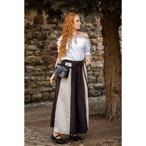 Otilia Medieval Short Sleeve Blouse - White