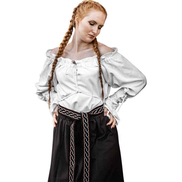 Morgan Medieval Blouse - White