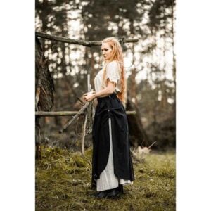 Verena Medieval Short Sleeve Blouse - Natural