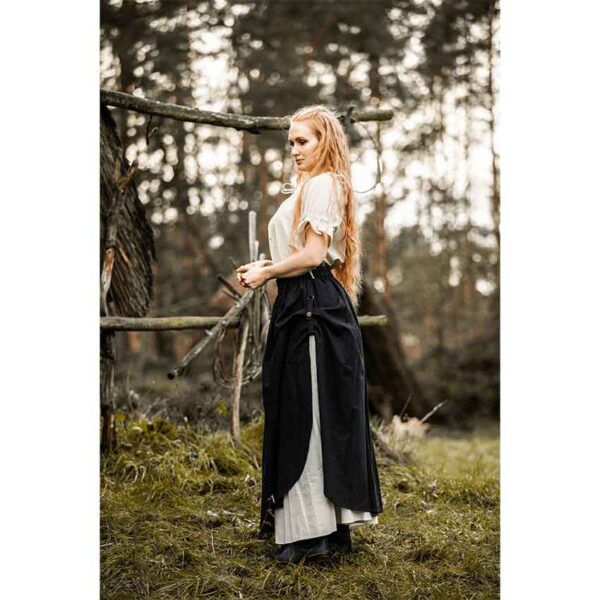 Verena Medieval Short Sleeve Blouse - Natural