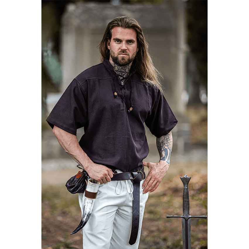 Eric Medieval Short Sleeve Shirt - Brown