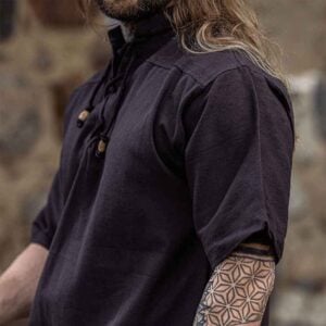 Eric Medieval Short Sleeve Shirt - Brown