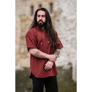 Eric Medieval Short Sleeve Shirt - Red