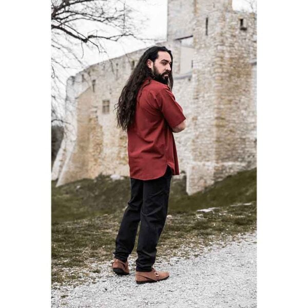 Eric Medieval Short Sleeve Shirt - Red