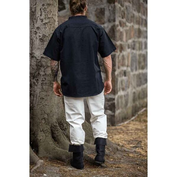 Eric Medieval Short Sleeve Shirt - Black
