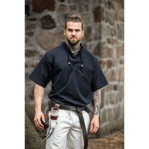Eric Medieval Short Sleeve Shirt - Black