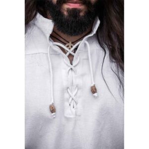 Eric Medieval Short Sleeve Shirt - White
