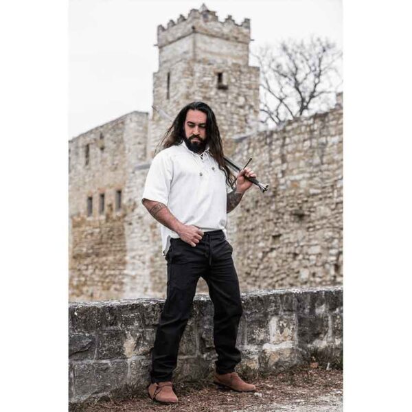 Eric Medieval Short Sleeve Shirt - White