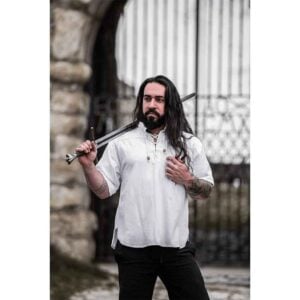 Eric Medieval Short Sleeve Shirt - White