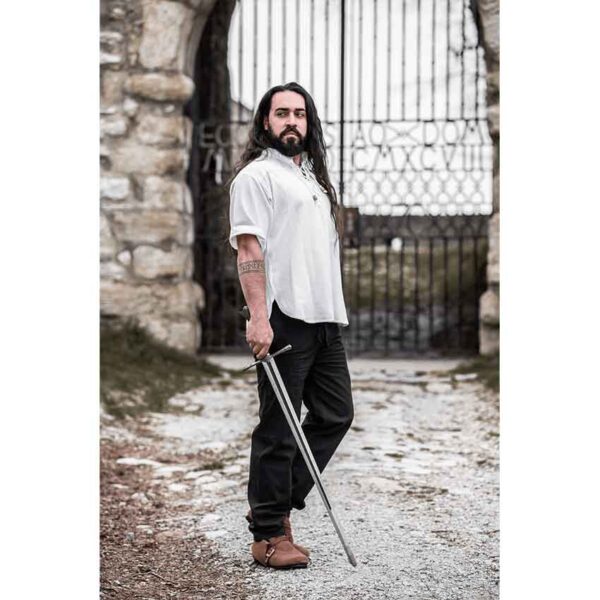 Eric Medieval Short Sleeve Shirt - White