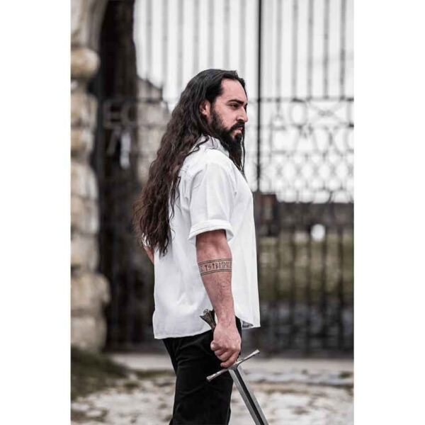 Eric Medieval Short Sleeve Shirt - White