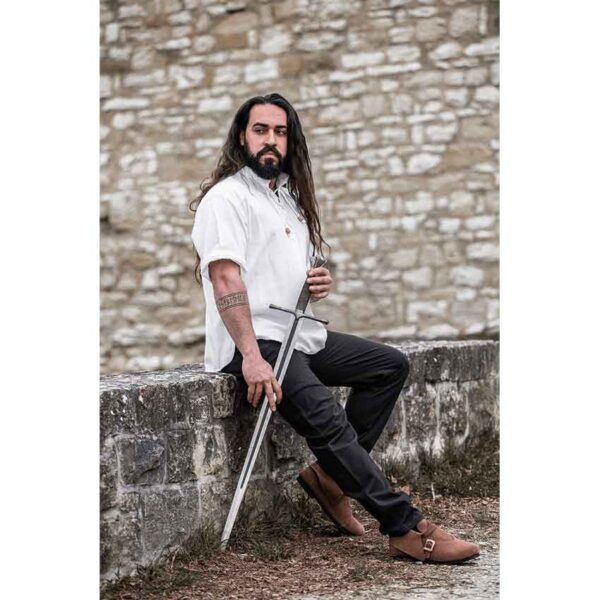 Eric Medieval Short Sleeve Shirt - White