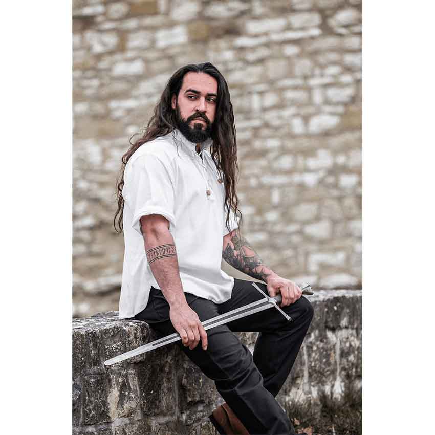 Eric Medieval Short Sleeve Shirt White 