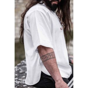 Eric Medieval Short Sleeve Shirt - White